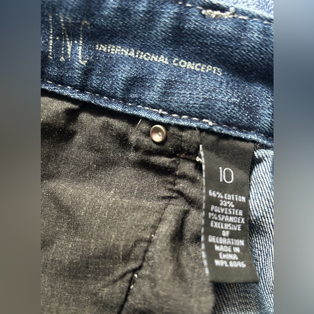 INC 4 Button Embellished Bootcut Jeans - Size 10’ - Picture 6 of 6